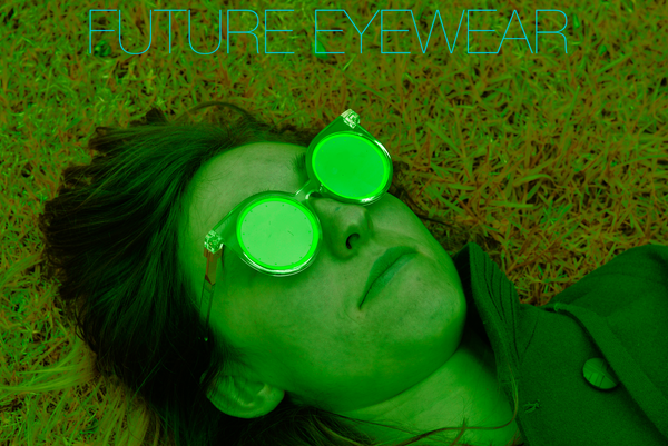 FUTURE SUNGLASSES - WHITE ON BLACK "ECLIPSE" - FUTURE EYES
