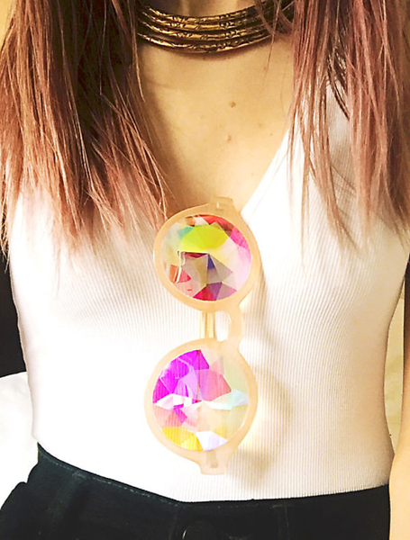 KALEIDOSCOPE GLASSES - CRYSTAL LENS - PINK - FUTURE EYES