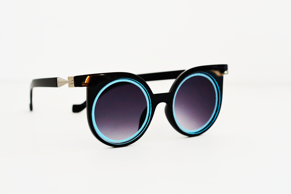 FUTURE SUNGLASSES - WHITE ON BLACK "ECLIPSE" - FUTURE EYES