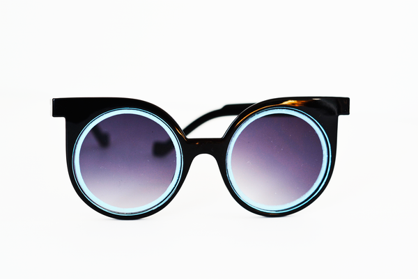 FUTURE SUNGLASSES - WHITE ON BLACK "ECLIPSE" - FUTURE EYES