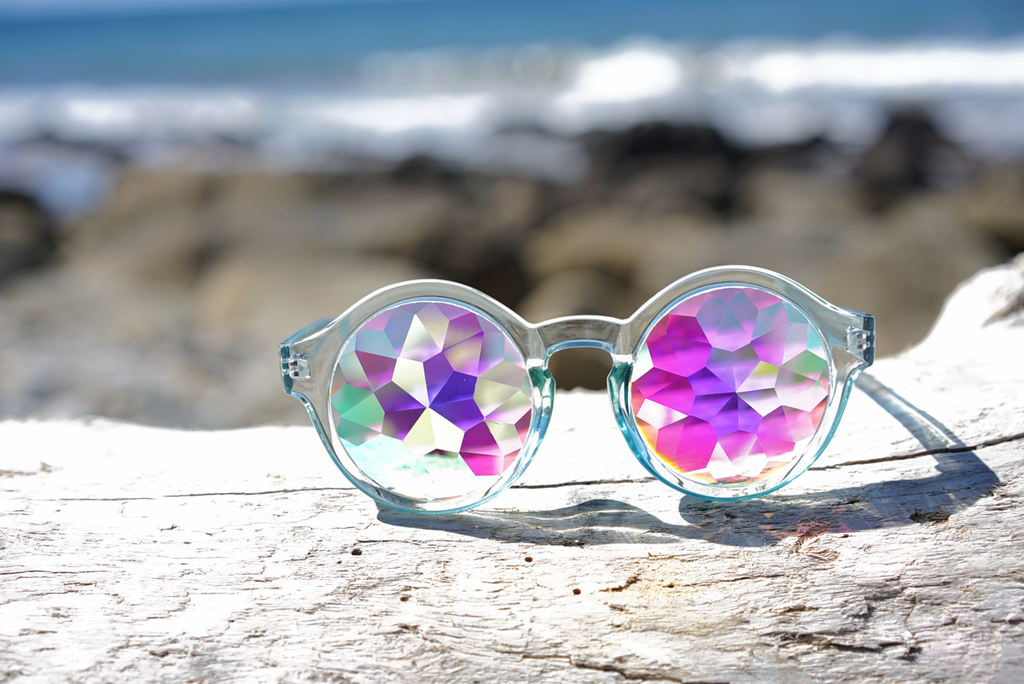 KALEIDOSCOPE GLASSES - CRYSTAL LENS - BLUE