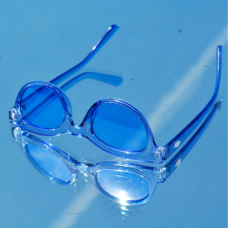 KALEIDOSCOPE GLASSES - CRYSTAL LENS - BLUE